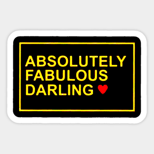 absolutely fabulous darling love Sticker